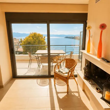 شقة Alia Beachfront Penthouse With Sea View ليفكاندي شالكيداس